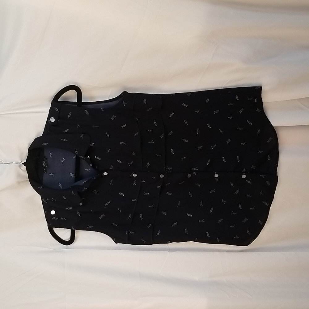 Vex collection navy /white blouse size 36